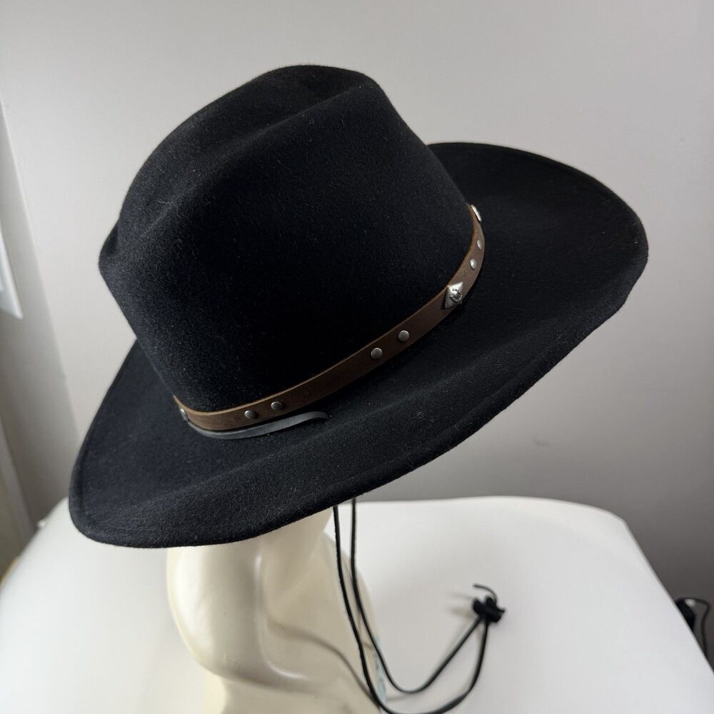 Outback Trading Company Wide Open Spaces 1336 Black Size M 100% Wool Hat Band